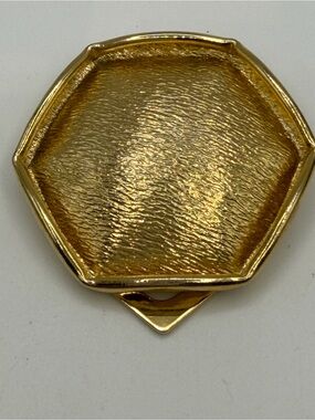 Vintage Signed EMMONS Gold-Tone Hexagon Scarf Clip Slide
